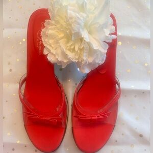 Chinese Laundry 2.5”heel Red bow dressy sandal.  EUC..Size 9